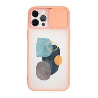 iPhone 12 Pro Wall Art Desenli Kamera Koruma Sürgülü Kapaklı Telefon Kılıfı