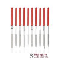 10'lu Profesyonel Elmas Eğe Seti | Hassas Metal Ahşap Cam İşleme Törpüsü 722921