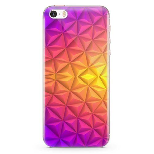 Apple iPhone SE Kılıf Elmas Rainbow Arka Kapak Koruma Desenli Full Koruyucu