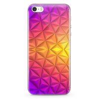 Apple iPhone SE Kılıf Elmas Rainbow Arka Kapak Koruma Desenli Full Koruyucu