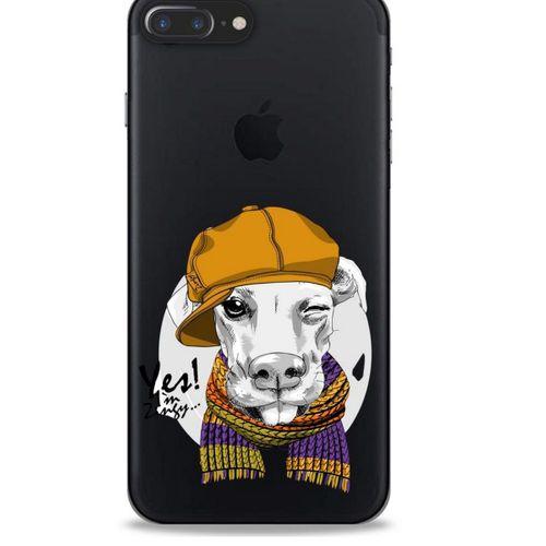 Zoologix (28) Apple Iphone 8 Plus Şeffaf Kılıf Silikon Desenli