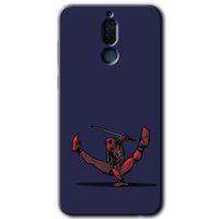 MRCİLETİSİM Huawei Mate 10 Lite Kılıf Baskılı Kapak - DeadPool 3 + 5D Tam Kaplayan Cam