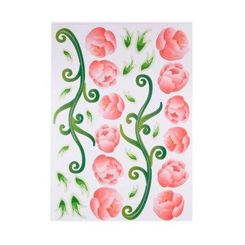 Defter Sticker,Laptop Sticker Pembe Güllü Pvc 70X50X0,5Cm