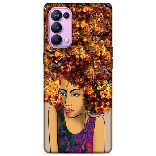 Lopard Oppo Reno 5 Pro 5G Uyumlu Kılıf Sürreal Yüzler ♀ (15) Antişok Kılıf Baskılı