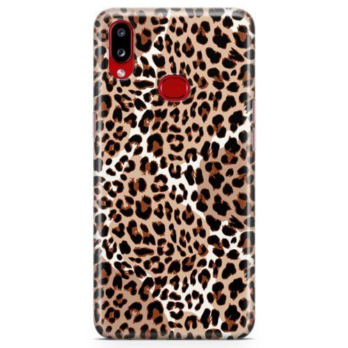 Samsung Galaxy A10s Kılıf Beyazlı Leopar Arka Kapak Koruma Desenli Full Koruyucu