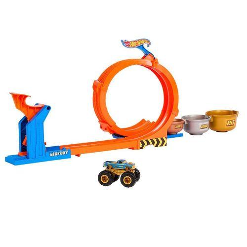 JBX64 Hot Wheels Monster Trucks Döngü ve Takla Bigfoot Oyun Parkuru