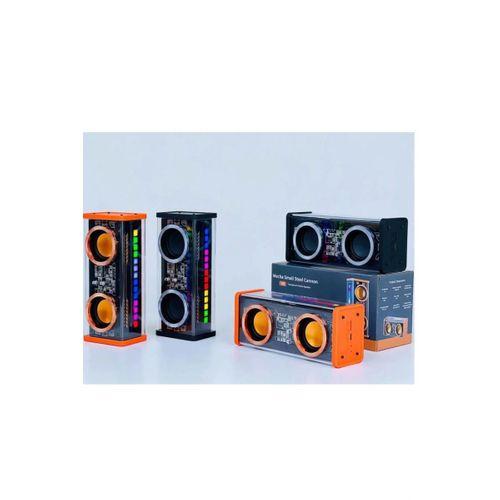 Şeffaf Mecha Müzik Tws Stereo Rgb İşıklı Hoparlör Kablosuz Bluetooth 5.0 Taşınabilir Hoparlör V9
