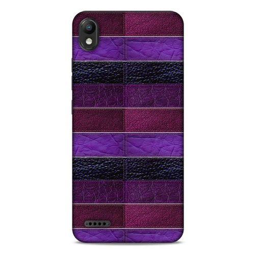 LG K20 2019 Kılıf Patchwork (14) Lansman Kılıf Mor Bordo