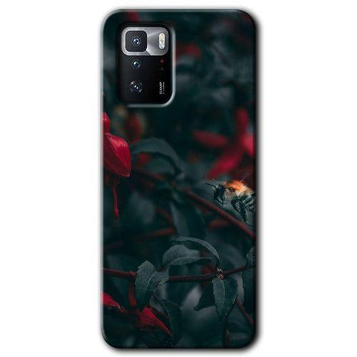 MRCİLETİSİM Poco x3 GT Kılıf HD Desen Baskılı Arka Kapak + Temperli Cam - Avcı Arı