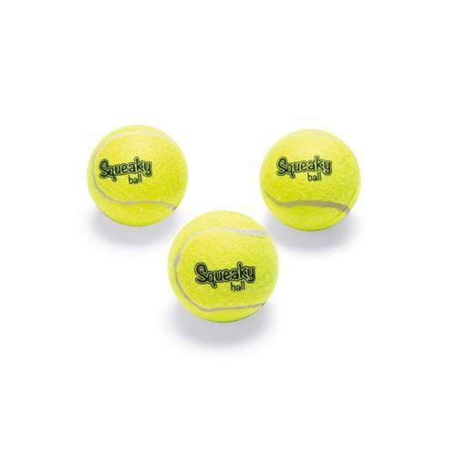 Beeztees Köpek Oyuncağı, Sesli, Tenis Topu, Sarı, 3 Adet, 6,5cm