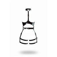 Siyah Harness Takım Deri Gerdanlık Detaylı Tokalı - Brf1386