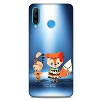 Huawei P30 Lite Kılıf FunnyMaX (1) Kılıfı Mavi Beyaz