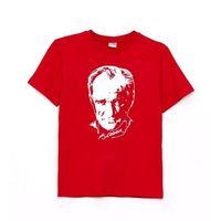 Atatürk Baskılı Kısa Kollu Bisiklet Yaka Çocuk Tişört 9-12 yaş