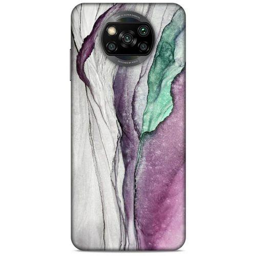 Xiaomi Redmi Poco X3 Uyumlu Kılıf Mor Delisi (29) Arka Koruma Kılıfı Mermer