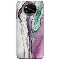 Xiaomi Redmi Poco X3 Uyumlu Kılıf Mor Delisi (29) Arka Koruma Kılıfı Mermer