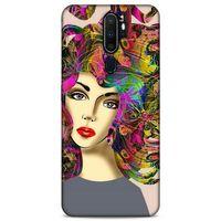 Lopard Oppo A5 2020 Uyumlu Kılıf Sürreal Yüzler ♀ (40) Fit Silikon Kılıf Desenli