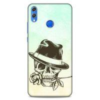 Lopard Huawei Honor 8x Uyumlu Kılıf Tattoo's (23) Ultra Koruma Kılıfı Çiçekli İskelet