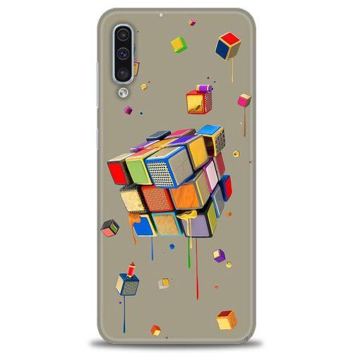 Samsung Galaxy A50 Kılıf HD Baskılı Kılıf - Zeka Küpü + Tam Ekran Koruyucu
