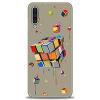 Samsung Galaxy A50 Kılıf HD Baskılı Kılıf - Zeka Küpü + Tam Ekran Koruyucu