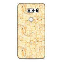 Mermer Desenli (49) Tema Ultra Silikon Kılıf Gold LG K40S Kılıf