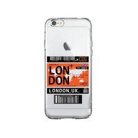 iPhone 6 London Bilet Tasarımlı Premium Şeffaf Silikon Kılıf