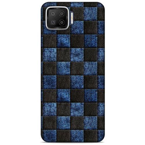Oppo A73 Kılıf Patchwork (9) Kılıf Siyah Mavi