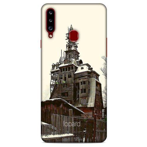 Samsung Galaxy A20s Kılıf Dünya Mimarisi (40) Fit Silikon Kılıf Wooden Gagster House