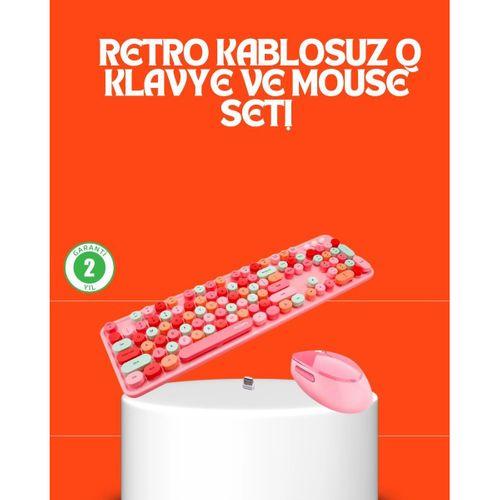 Retro Tarz Bluetooth 5.1 Klavye – Win/osx/android/ios Uyumlu