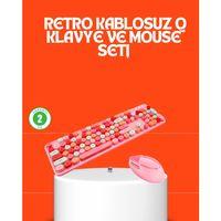 Retro Tarz Bluetooth 5.1 Klavye – Win/osx/android/ios Uyumlu