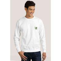 Baykuş Owl MoonAy Baskılı Beyaz Erkek Sweatshirt