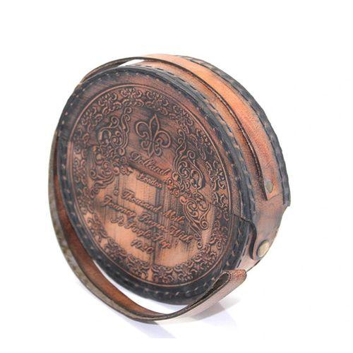 Deri Kılıflı Pirinç Pusula