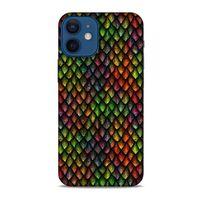 Apple iPhone 12 Mini Kılıf Dragons (6) Silikon Kılıf Ejderha Skin Çok Renkli
