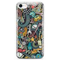 Apple iPhone 8 Kılıf Driver Doodle Arka Kapak Koruma Desenli Full Koruyucu