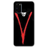 Potkal Hediye Fabrikası Samsung Galaxy S20 Kılıf HD Desen Baskılı Arka Kapak - V for
