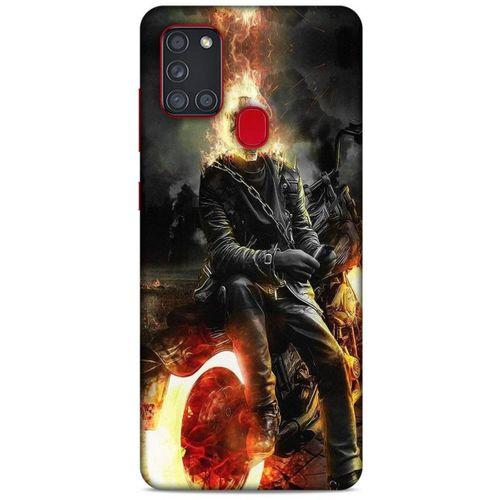 Samsung Galaxy A21s Uyumlu Kılıf Motorsiklet (16) Kalın Kılıf İskelet