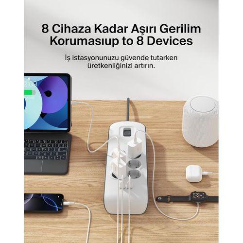 BELKIN BSV604 2 METRE 6LI USBA AKIM KOR. PRIZ