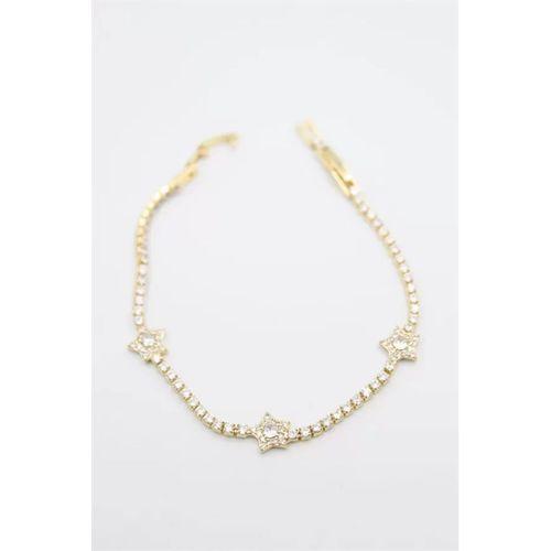 Yıldız Taşlı VİP Bileklik - Altın