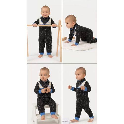 3/12 Ay Fularlı Bebek Tulumu