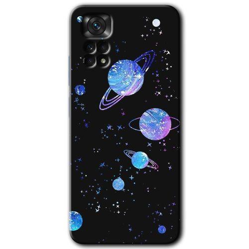 MRCİLETİSİM Xiaomi Redmi Note 11 Pro 5G Kılıf HD Desen Baskılı Arka Kapak+Temperli Cam - Samanyolu Galaksi