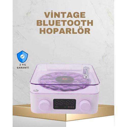 Retro Pikap Tasarımlı Bluetooth Hoparlör – Projektörlü Şarjlı Lamba
