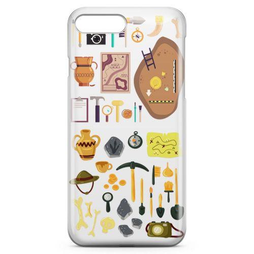 Apple iPhone 8 Plus Kılıf Arkeolog Malzemeleri Arka Kapak Koruma Desenli Full Koruyucu