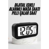 Dijital Masa Saati Termometre Takvim Led Ekran Pilli Ev Ofis Masası