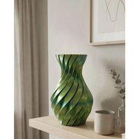 Yeşil Spiral 3d Baskı Vazo Es Modern Ev Ofis Dekoru