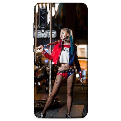 Samsung Galaxy A70 Uyumlu Kılıf Harley Quinn (24) Darbe Emici Kılıf Kiraz kırmızısı