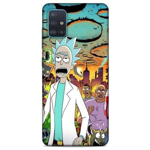 Samsung Galaxy A51 Uyumlu Kılıf Rick And Morty (42) Rugged Armor Kılıf Story Train Morty