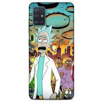 Samsung Galaxy A51 Uyumlu Kılıf Rick And Morty (42) Rugged Armor Kılıf Story Train Morty