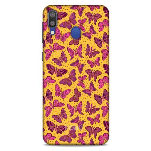 Samsung Galaxy M20 Kılıf Kelebek Etkisi (27) Tasarımlı Kılıf Karışık Renkli