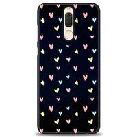 Huawei Mate 10 Lite Kılıf HD Baskılı Kılıf - Mini Mini Kalpler + Tam Ekran Koruyucu