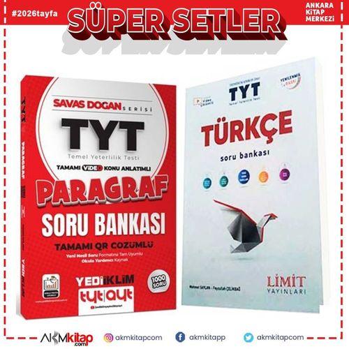 Limit TYT Türkçe ve Yediiklim Savaş Doğan Serisi Paragraf Soru Bankası Seti 2 Kitap