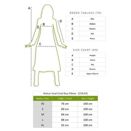 Kolsuz Vual Emel Kısa Yazlık Elbise Bordo Brd